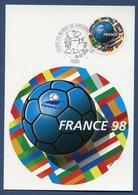 France - Carte Maximum - Premier Jour - YT N° 3140 - Coupe Du Monde De Football - Autoadhésif - 1998 - 1990-1999