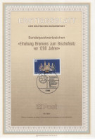 Germany Deutschland 1987-19 Erhebung Bremens Zum Bischofssitz Vor 1200 Jahren, Bremen, Canceled In Bonn - 1981-1990
