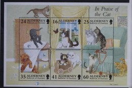 Großbritannien Guernsey Block 2 Mit 94-99 Postfrisch Katzen #WR734 - Guernsey