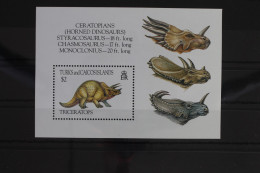 Turks- Und Caicosinseln Block 126 Mit 1114 Postfrisch Dinosaurier #WR771 - Turks- En Caicoseilanden