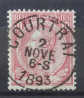 46 Avec Belle Oblitération Courtrai - 1884-1891 Leopold II