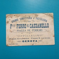 Cartolina Pubblicitaria Grande Confetteria E Pasticceria Figli Ferro E Cassanello - Genova. - Pubblicitari