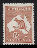 AUSTRALIA 1932  6d CHESTNUT KANGAROO (DIE IIB) STAMP PERF.12 CofA WMK  SG.132 MNH. - Neufs