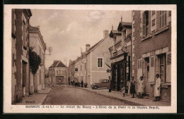 CPA Barrou, Le Centre De Bourg, L`Hôtel De La Poste Et La Maison Brault  - Altri & Non Classificati