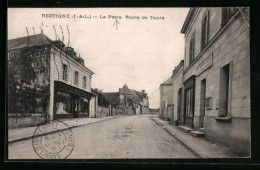 CPA Restigne, La Poste, Route De Tours  - Tours