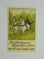 Vignette Poster Stamp The Richmond Royal Horse Show United-Kingdom 1933 - Caballos