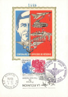 Carte Maximum-Centenaire Des Officiers De Réserve-Oblitération Saint Denis De La Réunion En 1976    L2886 - Briefmarken (Abbildungen)