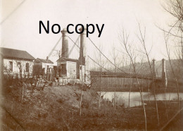 PHOTO FRANCAISE - LE PONT SUSPENDU SUR L'YONNE A CEZY PRES DE SAINT AUBIN - JOIGNY 89 - VERS 1900 - 1910 - Lieux