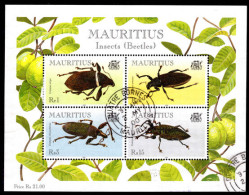 Mauritius 2000 Beetles Souvenir Sheet Fine Used. - Mauricio (1968-...)