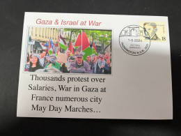 3-5-2024 (4 Z 2) GAZA War - Thousand Protest In French City First Of May Marchs For Salaries And War In Gaza - Militares