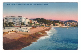 FRANCE // NICE // VUE SUR LE QUAI DES ETATS-UNIS ET LA PLAGE - Cartas Panorámicas