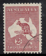 AUSTRALIA 1935  2/- MAROON KANGAROO (DIE II) TYPE (A)  STAMP PERF.12 CofA WMK  SG.134 VFU. - Usati