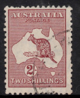 AUSTRALIA 1935  2/- MAROON KANGAROO (DIE II) TYPE (A)  STAMP PERF.12 CofA WMK  SG.134 VFU. - Usados