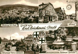 73901560 Bad Brueckenau Stadtblick Altstadt Post Und Rathaus Siebener Sprudel Ba - Autres & Non Classés