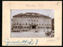 Fotografie Brück & Sohn Meissen, Ansicht Hartha, Rathaus Mit Vorplatz & Brunnen  - Lieux