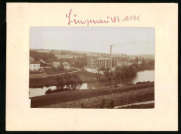 Fotografie Brück & Sohn Meissen, Ansicht Lunzenau, Fabrik Am Ufer Der Mulde  - Lieux