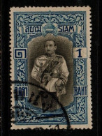 Thailand Cat 153 1912 King Vajiravudh,  Vienna Printing 1B Blue Black,used - Tailandia