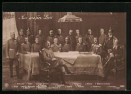 AK Kaiser Wilhelm II. Im Kreise Seiner Heerführer  - War 1914-18
