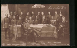 AK Der Kaiser Wilhelm II. Mit Seinen Heerführern Am Tisch  - War 1914-18