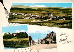 73862874 Saal Saale Bayern Panorama Kirche Strassenpartie  - Autres & Non Classés