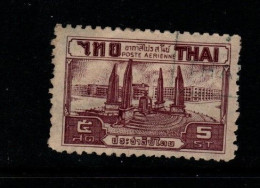 Thailand Cat 304  1942 Air Mail 3rd Issue, 5 Sat Purple,used - Thaïlande