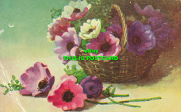 R591982 Flowers. Davidson Bros. Floral Post Cards. Basket Of Flowers. Serie 6184 - Monde