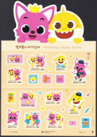 South Korea 2024 Pinkfong And Baby Shark, Full Sheet - Corée Du Sud