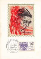 Carte Maximum-Jean Paul Sartre-Oblitération Paris En 1985    L2885 - Timbres (représentations)