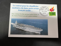 3-5-2023 (4 Z 2) Le Contrat Pour Les Chaufferies Nucléaire Du Futur Porte-avions Français Notifieé (Aircraft Carrier Fr) - Militaria