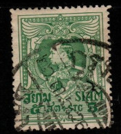 Thailand Cat 203 1919  Rama VI 3rd Series,garuda,5 Sat   Green, Used - Thaïlande