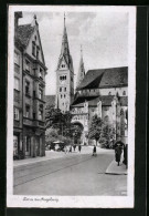 AK Augsburg, Dom Und Geschäft  - Augsburg