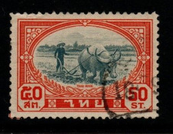 Thailand Cat 296 1941 Rama VIII,King Ananda Mahidol,50 Sat Orange-grey,used - Thaïlande