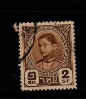 Thailand Cat 290 1941 Rama VIII,King Ananda Mahidol,2 Sat Brown,used - Tailandia