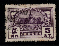 Thailand Cat 282 1939 7th Anniversary Of Constitution ,5 Sat Violet,used - Thaïlande