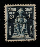 Thailand Cat 276 1932 150th Ann Of Chakri Dynasty  1 B Dark Blue, Used - Tailandia
