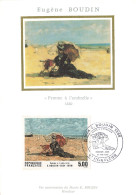 Carte Maximum-Eugène Boudin-Femme à L'ombrelle-Oblitération Honfleur En 1987    L2885 - Postzegels (afbeeldingen)