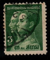 Thailand Cat 270 1932 150th Ann Of Chakri Dynasty 3 Sat  Green,used - Tailandia