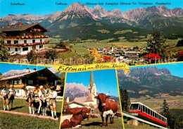 73626029 Ellmau Tirol Panorama Dorfkinder Kirche Bergbahn Ellmau Tirol - Otros & Sin Clasificación