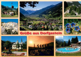 73626015 Dorfgastein Panorama Seilbahn Burg Klammstein Alpenflora Freibad Dorfga - Autres & Non Classés