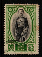 Thailand Cat 256 1928 Rama VII ,King Prajadhipok, 3B Green-black, Used - Thailand