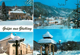 73625915 Goestling Ybbs Kirche Panorama Wegweiser Hallenbad Pavillon Goestling Y - Sonstige & Ohne Zuordnung