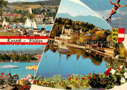 73625906 Velden Woerthersee Panorama Terrasse Seepartie Velden Woerthersee - Andere & Zonder Classificatie