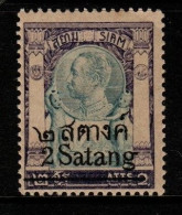 Thailand Cat 164 1915 Surcharged 2 Sat On 2 Atts  Violet  Grey ,mint Never Hinged - Tailandia