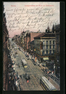 AK Berlin, Leipzigerstrasse Mit Blick Auf Spittelmarkt Und Strassenbahn  - Tramways