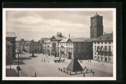 AK Karlsruhe, Marktplatz Mit Pyramide  - Karlsruhe