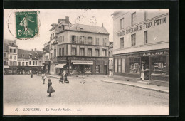 CPA Louviers, La Place Des Halles  - Louviers