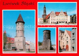 73625532 Lwowek Slaski Baszta Bramy Lubanskiej Fragment Rynku Baszta Bramy Boles - Poland