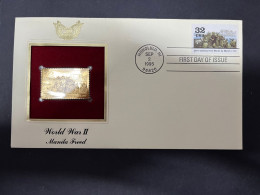 3-5-2024 (4 Z 4 ) USA - GOLD Stamp (Workd War II) Manila Freed (1995 Honolulu - Hawaii) - Militaria