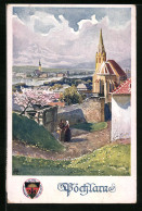 AK Deutscher Schulverein Nr. 288: Pöchlarn, Kirche Im Ortsbild  - Weltkrieg 1914-18