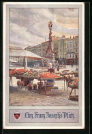 AK Deutscher Schulverein Nr. 485: Linz, Markt Auf Dem Franz Josephs-Platz  - Guerre 1914-18